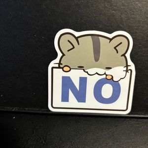 HAMSTER NO SIGN STICKER